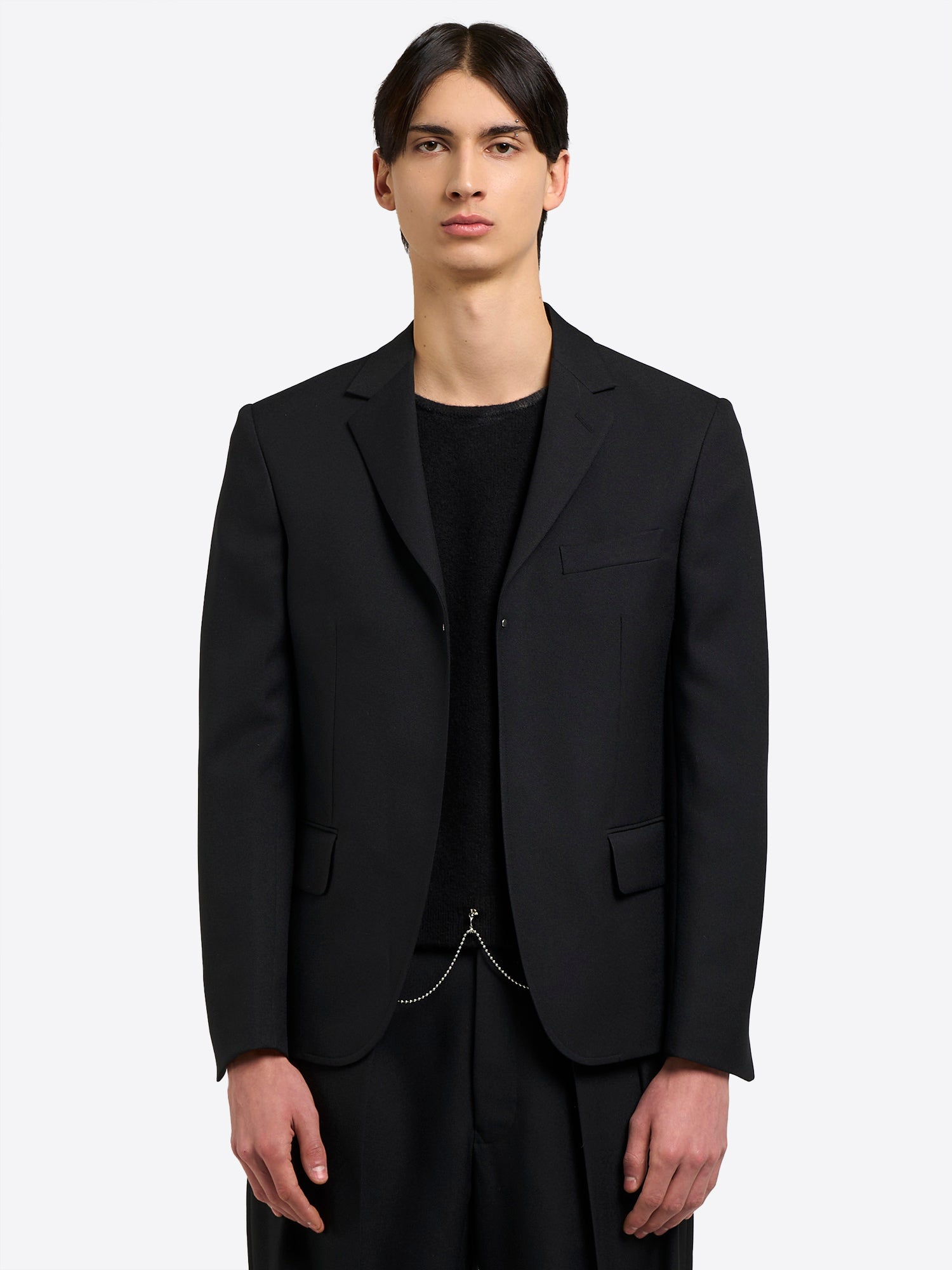 Buttonless Blazer - Black