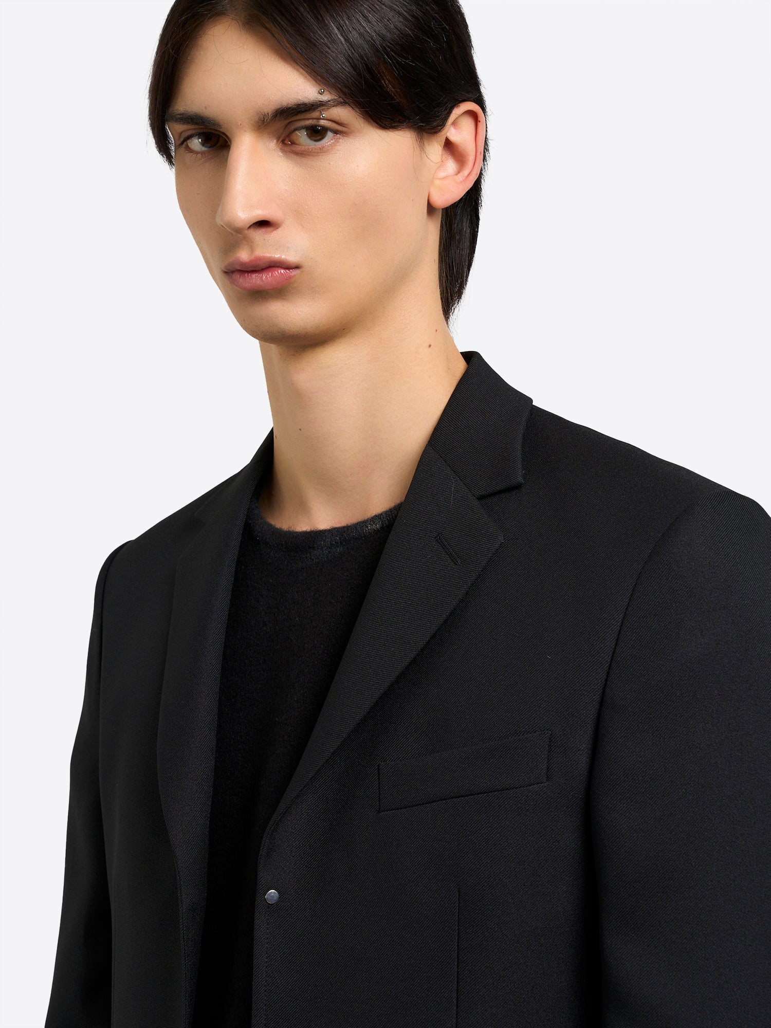 Buttonless Blazer - Black