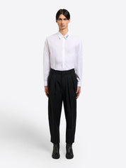Pleated Tapered Trouser - Black