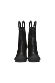 Yellow Worker Boots by Random Identities. leather ankle boot with rubber toe cap