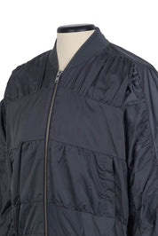 褶皱飞行员夹克 - 灰色