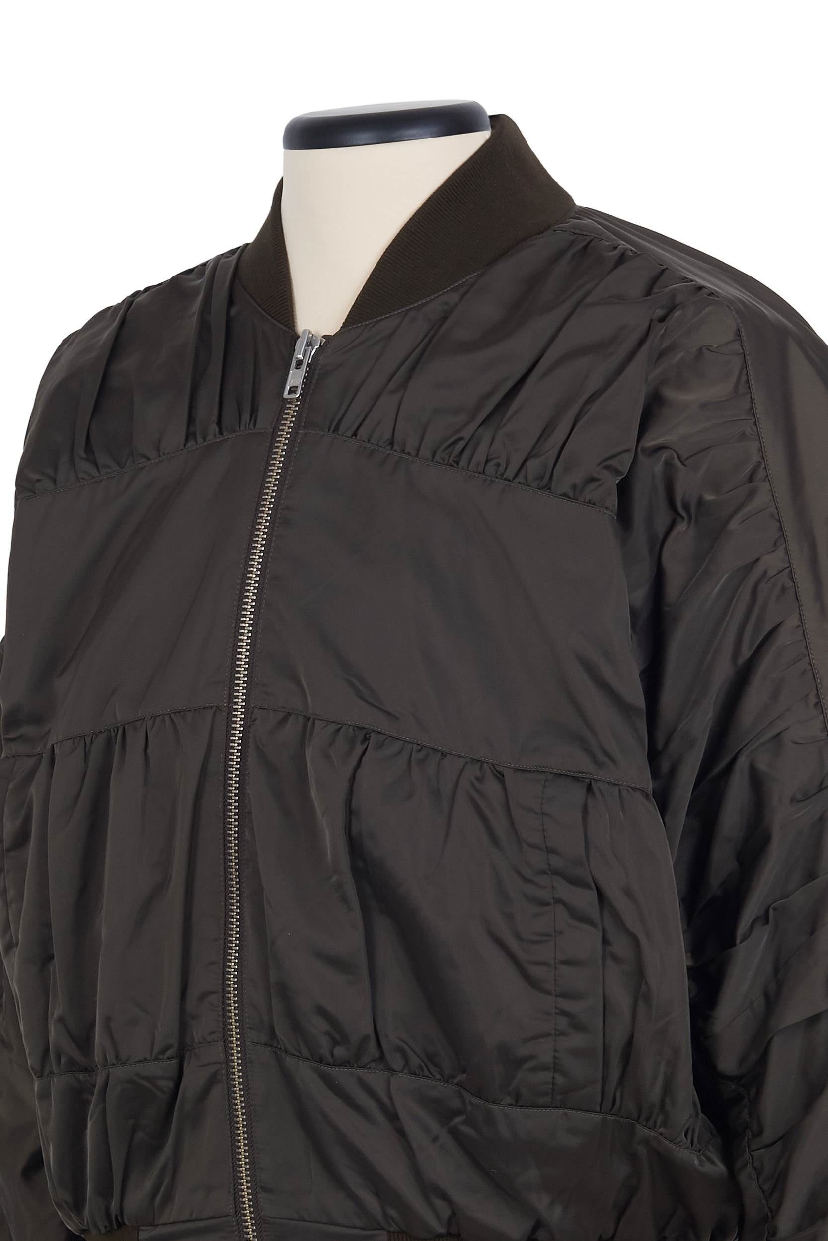 褶皱飞行员夹克 - 青铜色