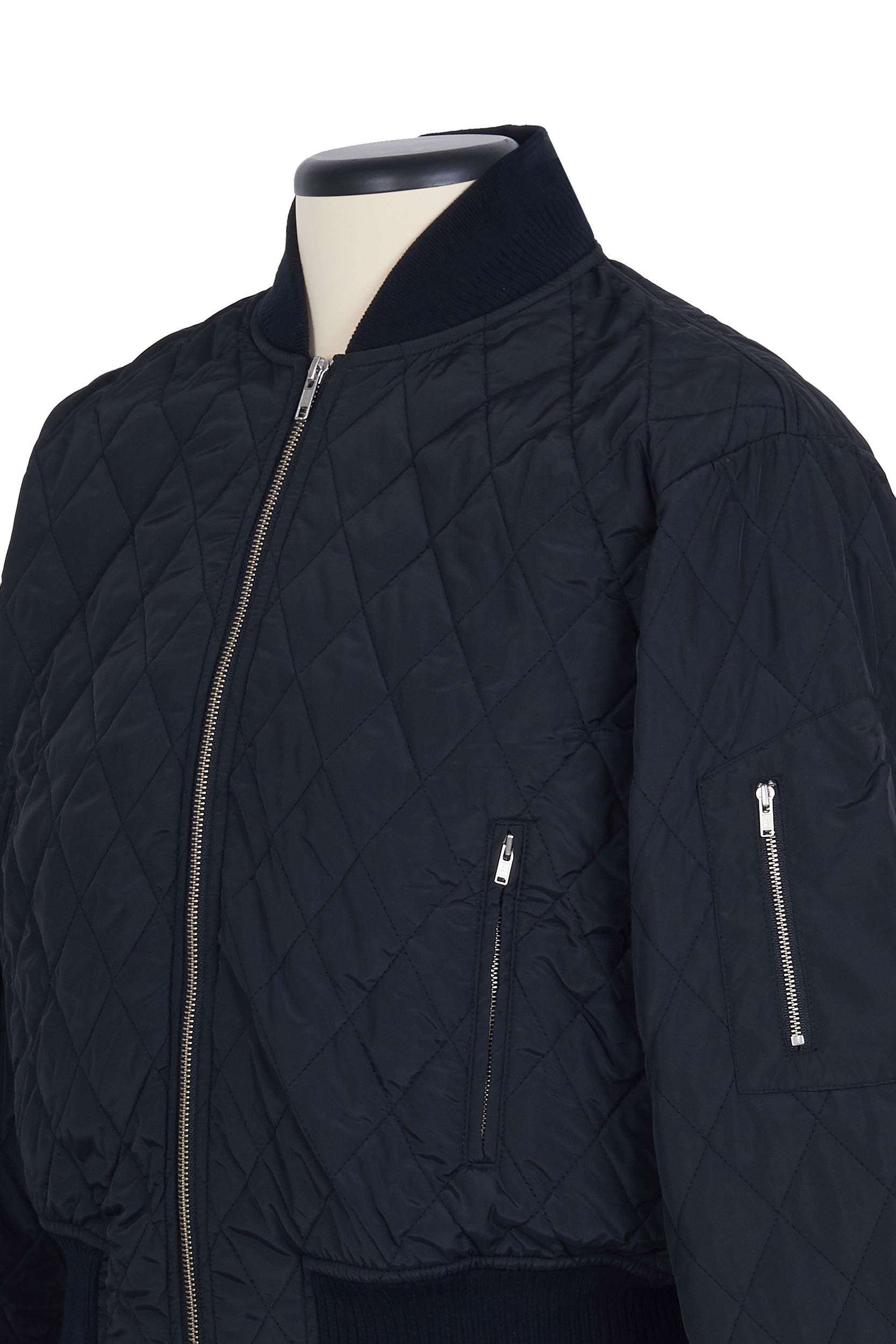 Quilted Bomber - Black