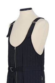 Quilted Salopette - Black