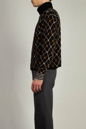 Jaquard Roll Neck - Black
