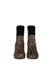 Black Leopard platform ankle boot with 9 cm heel and 3 cm platform by Random Identities