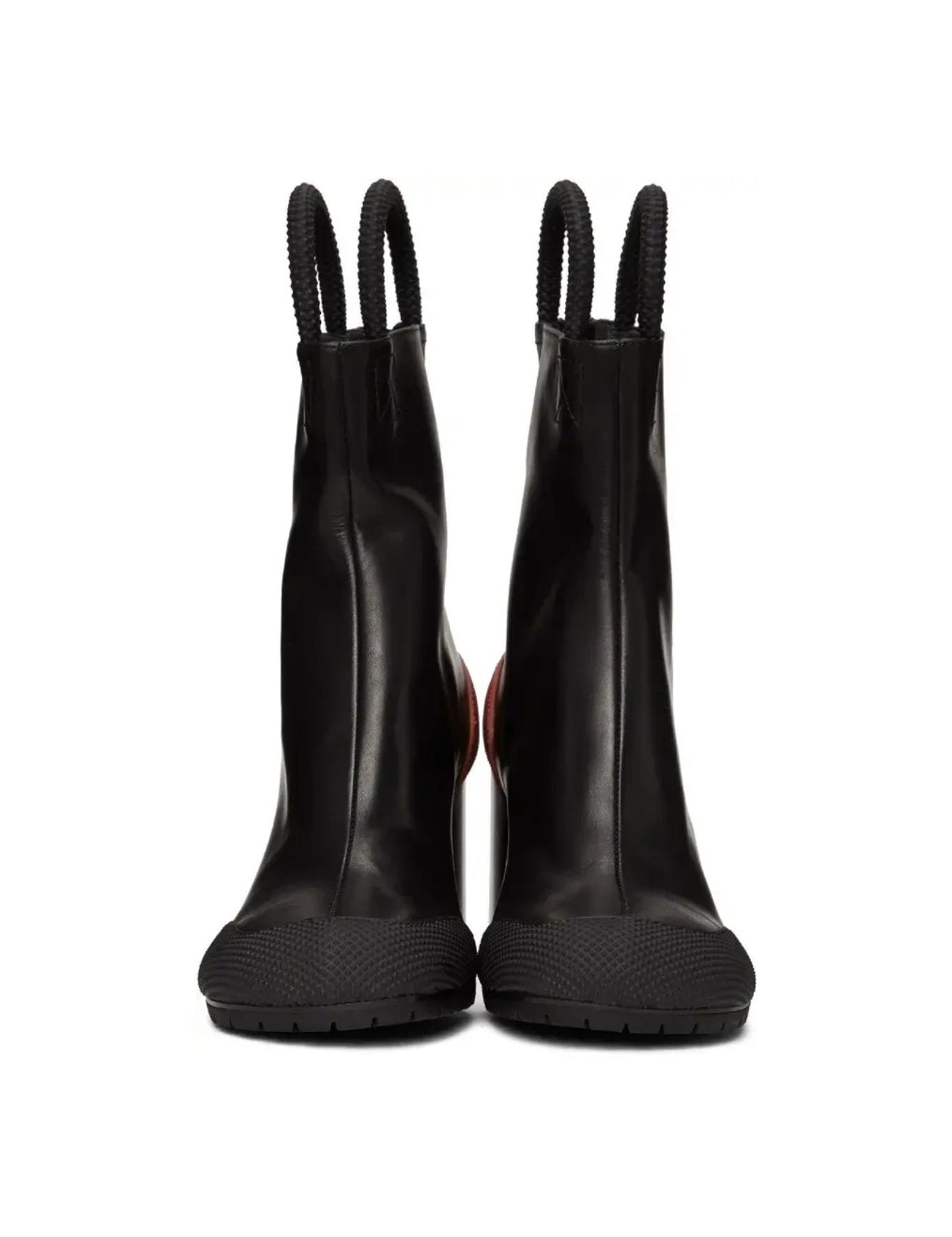 Worker Boots by Random Identities. side view, rubber toe cap detail